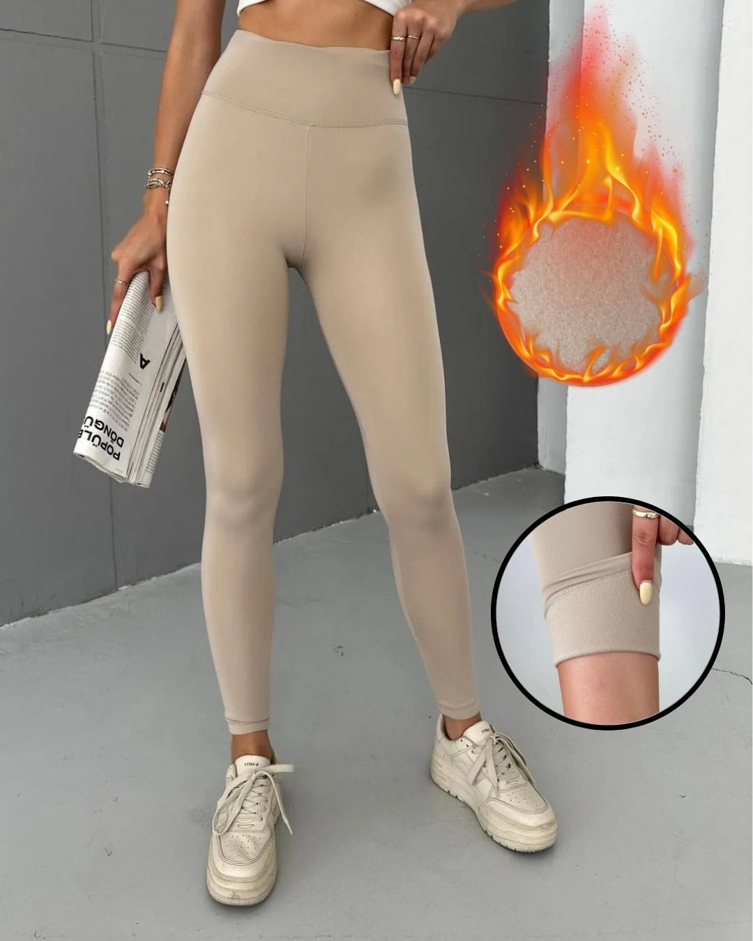 Termo Helanke od Likre Bež